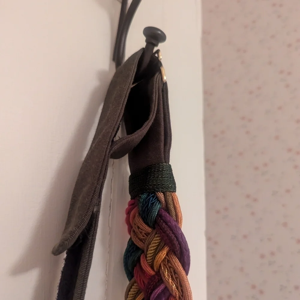 🌈Colorful Braided Belt Ione adjustable  boho artisan lagen look, hippie